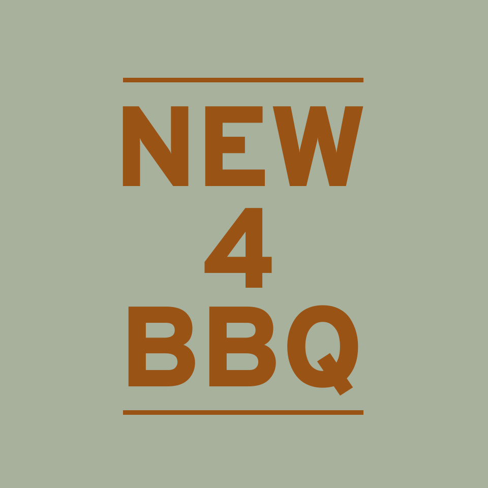 Bild mit Text "NEW 4 BBQ" für die Brand Identity 