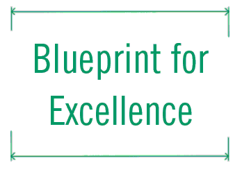 Illustration des Titels "Blueprint for Excellence".